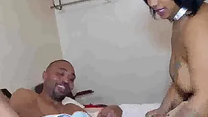 redbone laylared swollowing big black cock