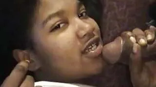 Indian girl blows and is fingered