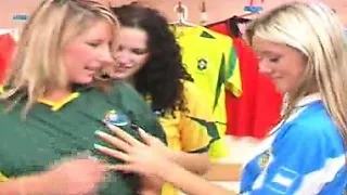 Sporty 19 year old lesbian beauties undressing in the