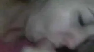 Blonde gf disgusted by cum in mouth
