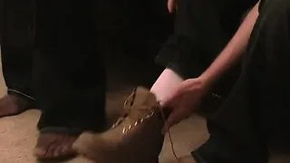 Blonde hotties get fucked at interracial orgy in swingers