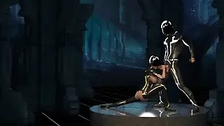 Sexy 3D babe from Tron enjoying getting fucked hard