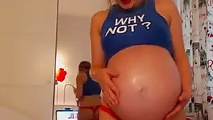 Pretty Pregnant Teen showing her body live on webcam