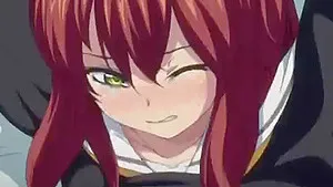 Hentai teen with beautiful perky tits sucks her man