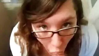 Cute Chubby Nerd Sucking some Cock
