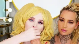 Olivia Ryder Blonde Blowjob Brunette Car Handjob