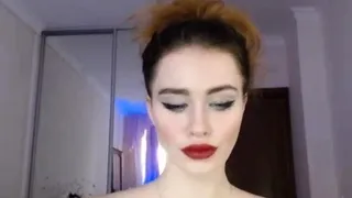 Hot busty petite russian babe masturbates on webcam