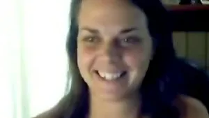 Hot brunette with enormous juggs teases and masturbates on livecam