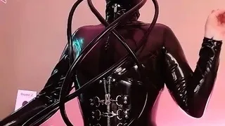 two women fetish latex asslicking and anal mff