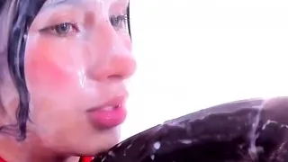 Brunette toys her ass on webcam