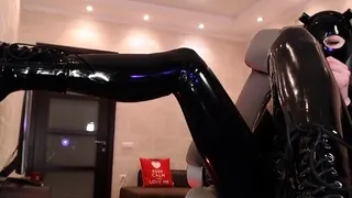 Beautiful fetish bottom actions with latex and bdsm
