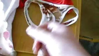 Cumming on a pair of stolen silk panties