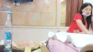 Beautiful brunette caught fucking on hidden cam massage