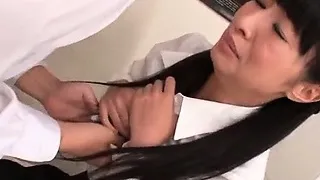 Asian temptress licking cock and tongue kissing in close-up