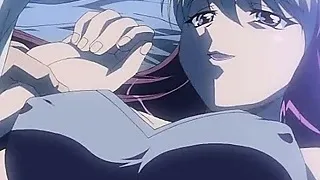 Blonde anime nympho takes huge dick