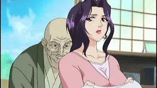 Mom Japanese hentai gets squeezed her bigboobs