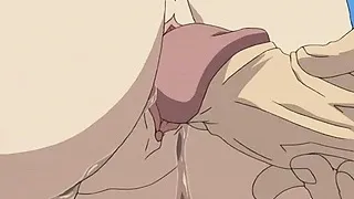 Hentai babe in swimsuit sucks guys hard cock and gets