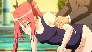 Hentai teen in swimsuit gets fucked and jizzed