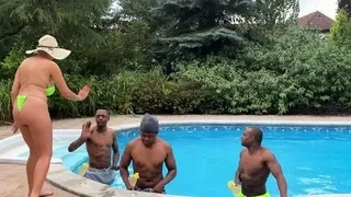 Hot brunette big boobs toying pink pussy