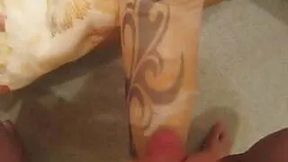 love doll dirty cumshot on her stockings