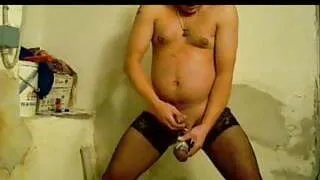 Jerking of in a public basement