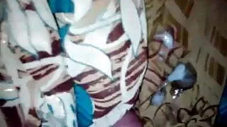 cum on mother in law's saree dress.