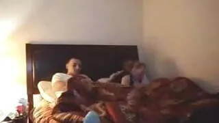 Husband share wife at home with a black friend