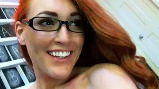 Pink pussy busty babe solo toy vibration during masturbation