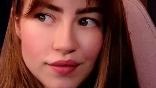 Cute curly brunette solo webcam masturbation