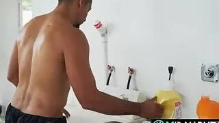 Sneaky girl got her pussy pounded hard