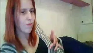 Redhead fun girl with tattoo (by jozik)