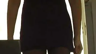 My girlfriend trying a new dress I bought for her