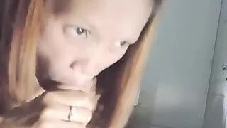 Lusty Asian girl in a hot action