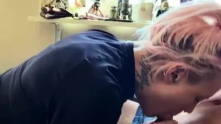 Amateur girlfriend handjob and blowjob with facial cum