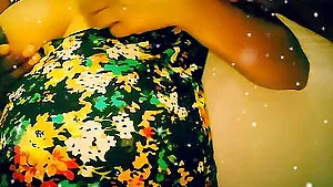 Pregnant girlfriend teases her husband and gives him pleasure