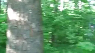 Teen sex on the bench in public place