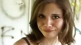 Outdoor little Patricia blows unknow