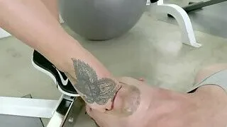 MILF getting fucked in the gym