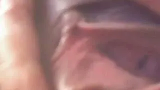 Busty Brunette dildo stroking