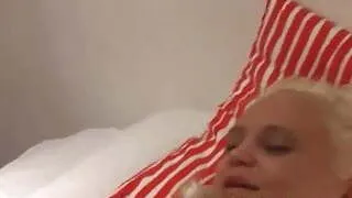 Barbie squirts on a pink dildo