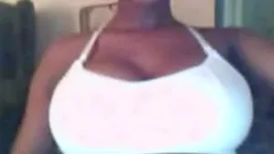 Sultry brunette  with enormous juggs teases and masturbates on livecam