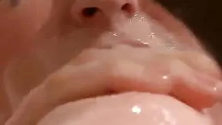 Cock jerking off in a sweet blonde ass