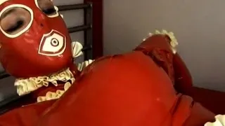 two women fetish latex asslicking and anal mff