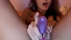 Busty Brunette Girlfriend  Masturbating On Cam