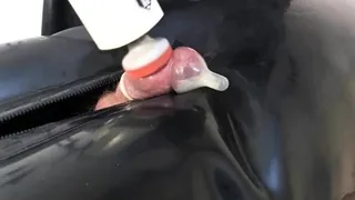 two women fetish latex asslicking and anal mff