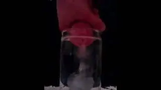 REALLY nice cumshot in a glass of water