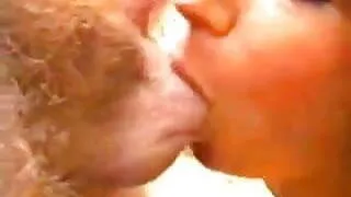 German Milf sucks big cock and fat balls in wood