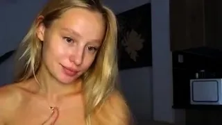 Curly Blonde Teen Records Solo Dildo Masturbation More at