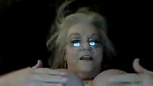 Addicted granny masturbates on livecam