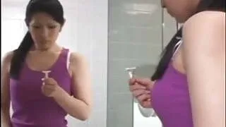 Japanese step mom's hairy armpit